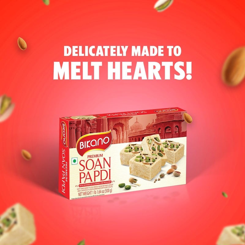 Bikano Premium Soan Papdi with Almonds and Pistachio - 500g - Image 4
